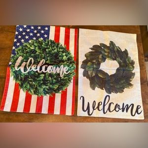 💥Set of 2 “WELCOME” Garden Flags - NEW💥
